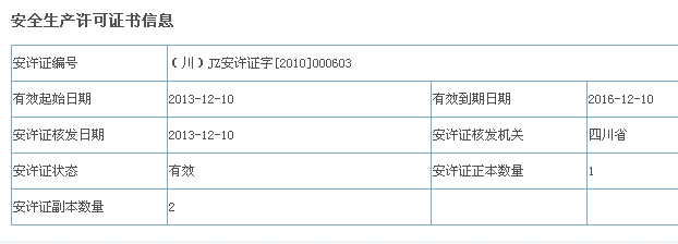 安全生產(chǎn)許可證查詢