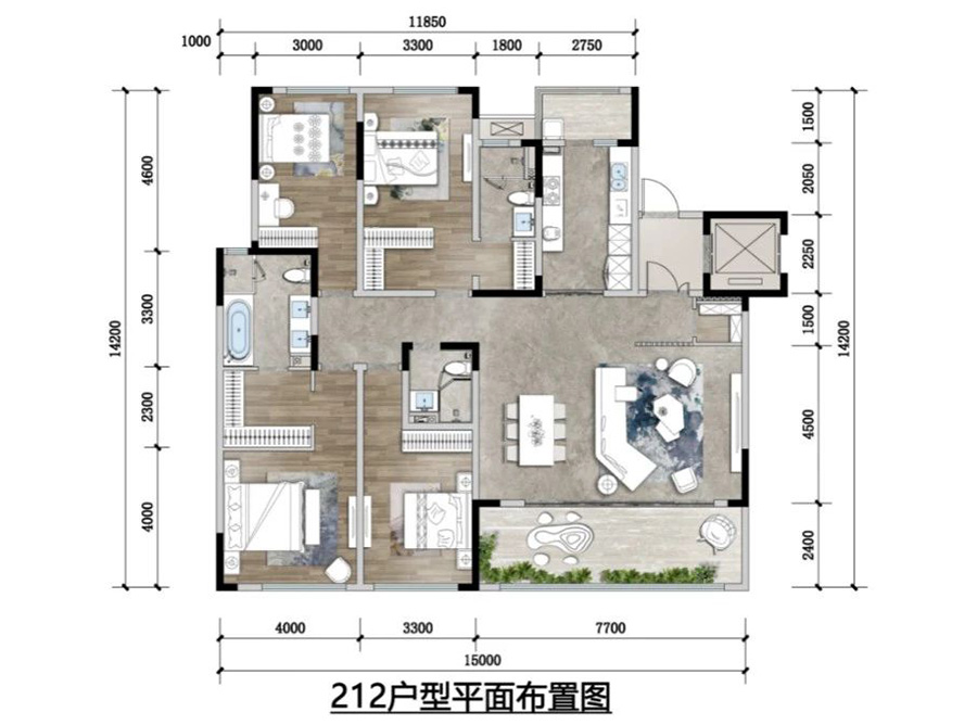 融創國賓雅集戶型圖