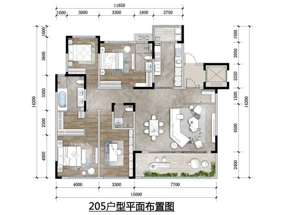 融創國賓雅集戶型圖