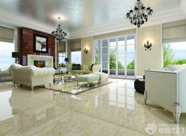 客廳地磚裝飾效果圖
