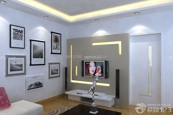 小客廳背景墻——零散布局