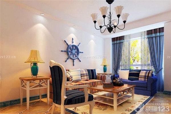 航海家裝風格之客廳